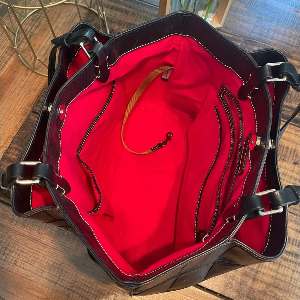 Dooney & Bourke Black Croc-Embossed Tote - Picture 11 of 14